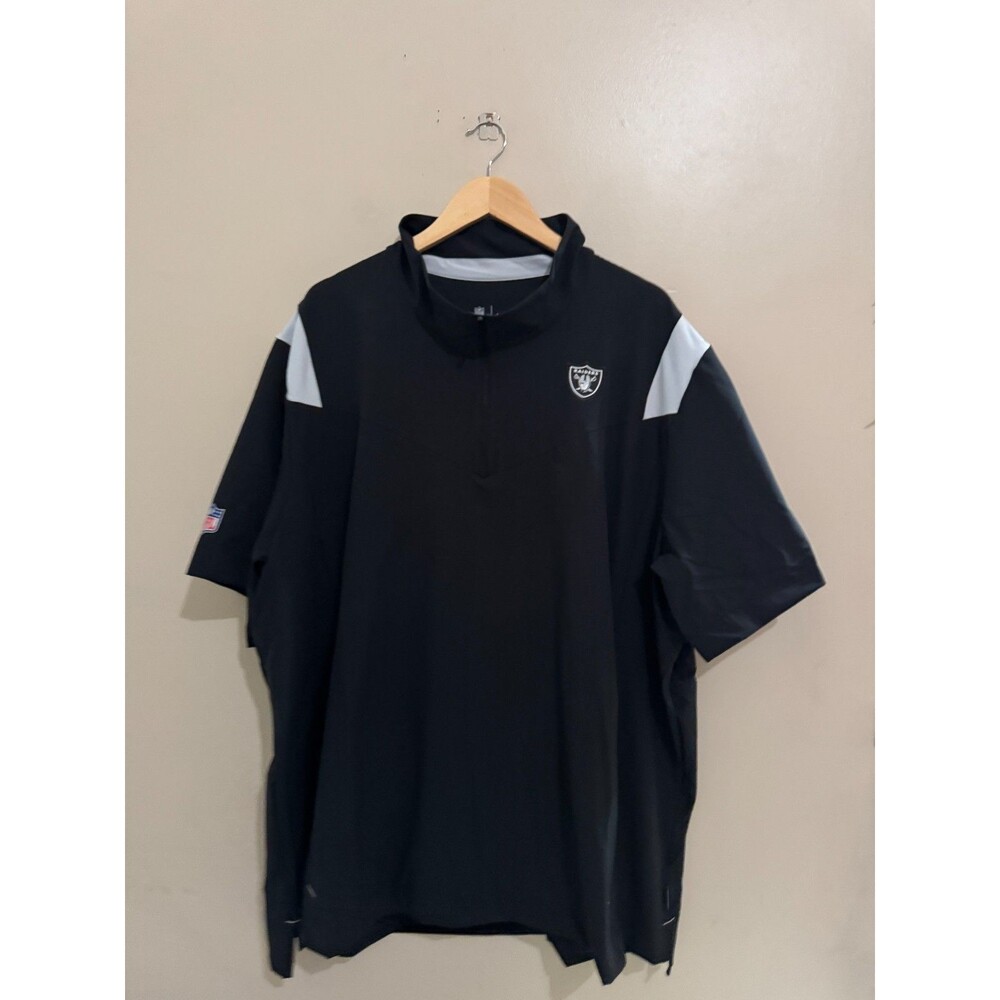 Men 3XL Nike NFL Las Vegas Raiders Team Issue Sideline Coach Short Sleeve Jacket
